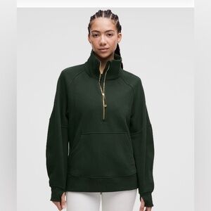 lululemon Scuba Oversized Funnel-Neck Half Zip Rainforest Green XS/S Very Good C